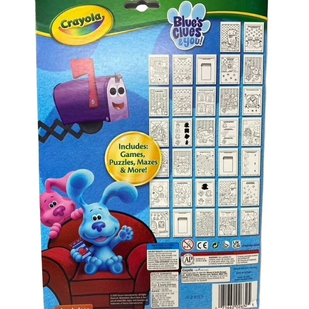 Crayola Blues Clues Color & Activity, 32 Coloring Pages and 7 Mini Markers, Gift
